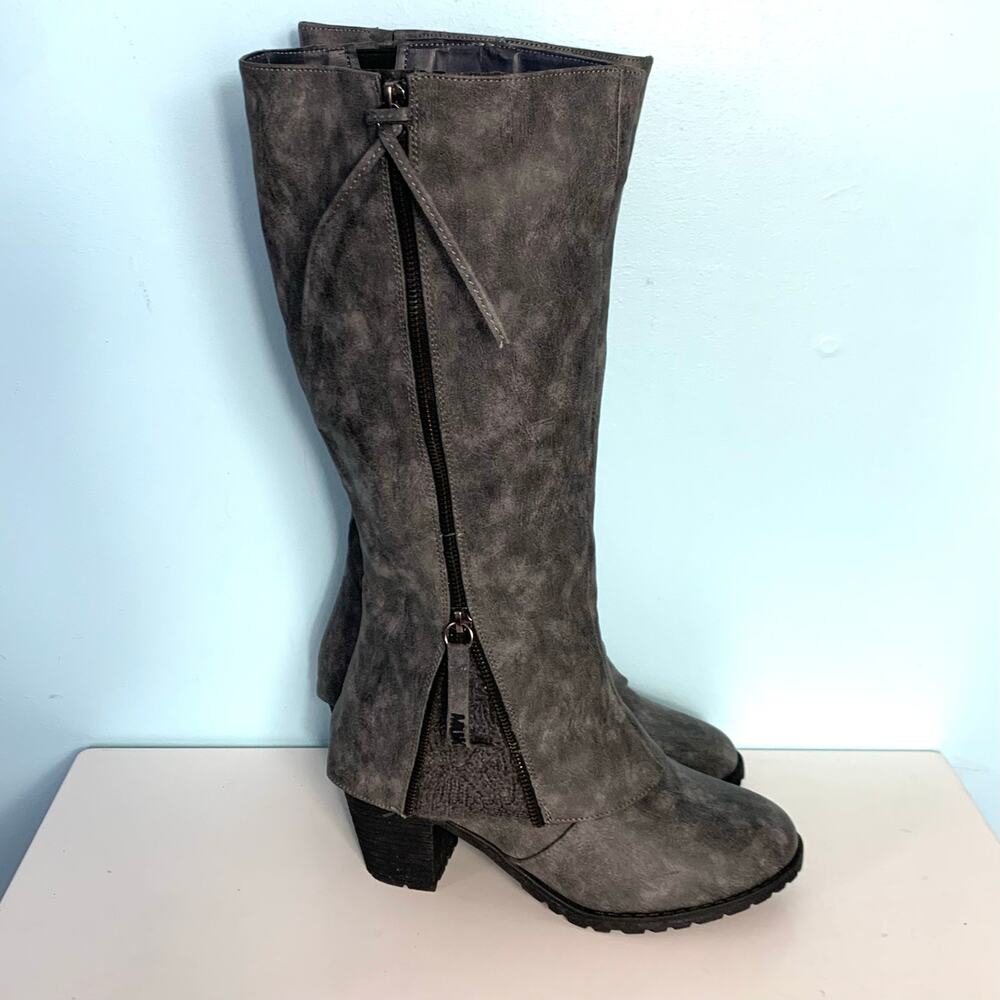 NWT Muk Luks Lacy Tall Boots in Gray Size 8 - Picture 3 of 8